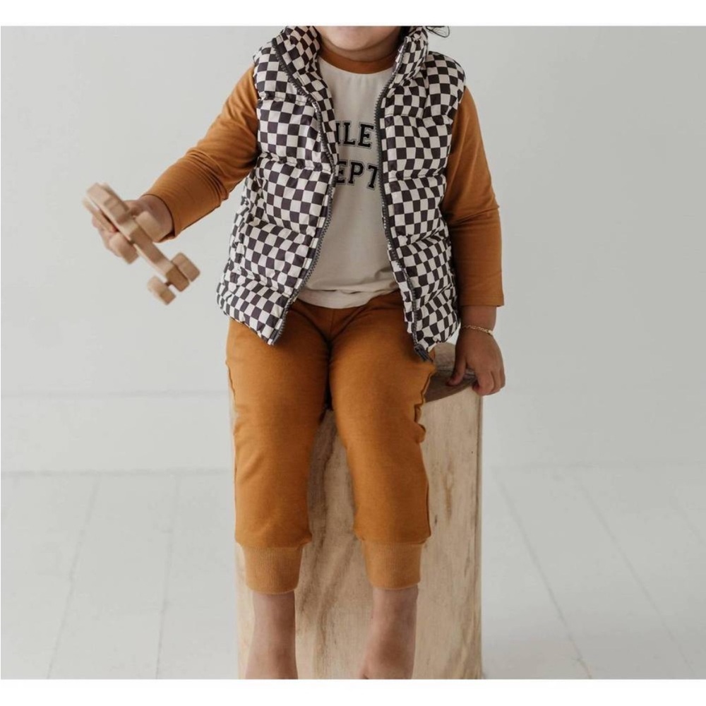 Checkered Kids Vest